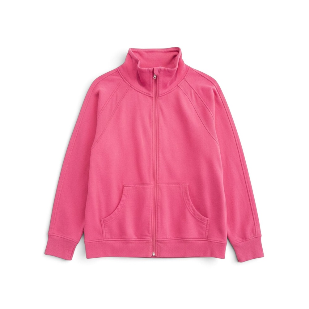 Maurices Full Zip Sweatshirt Womens Barbiecore Pink Athleisure Sporty Jacket